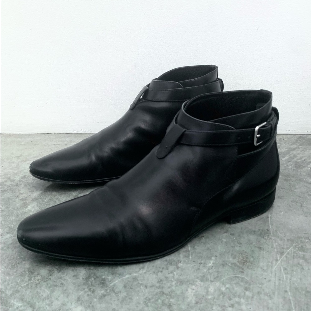 Auth SAINT LAURENT Paris JODHPUR Crop Ankle Boots EU-40.5 US- 7.5